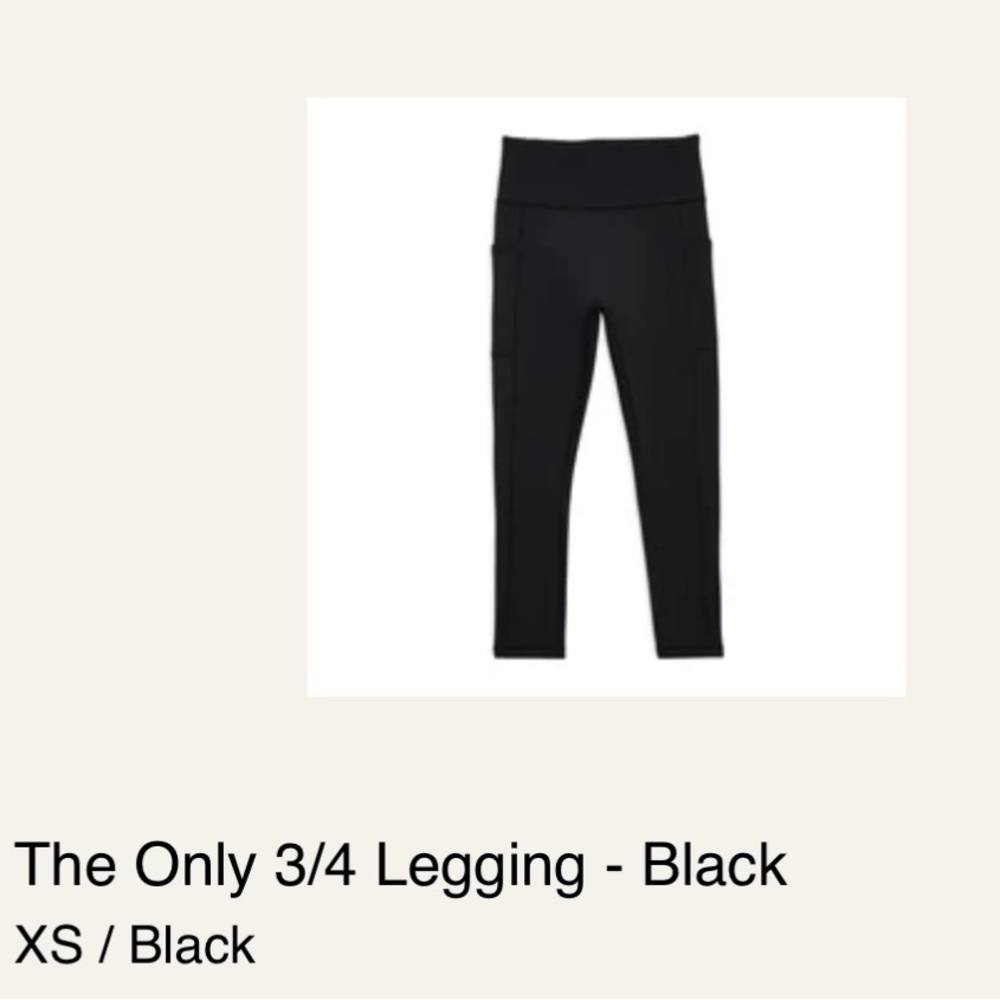NEW with tags - TomboyX XS 3/4 Legging - Black with pockets